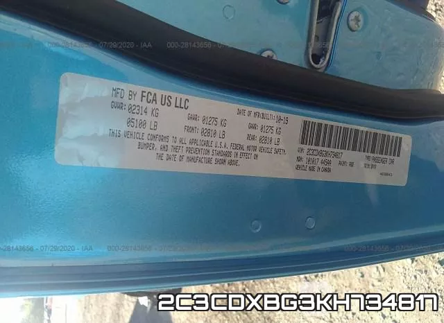 2C3CDXBG3KH734817 фото 10