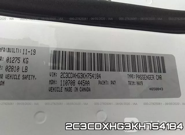 2C3CDXHG3KH754184 фото 10