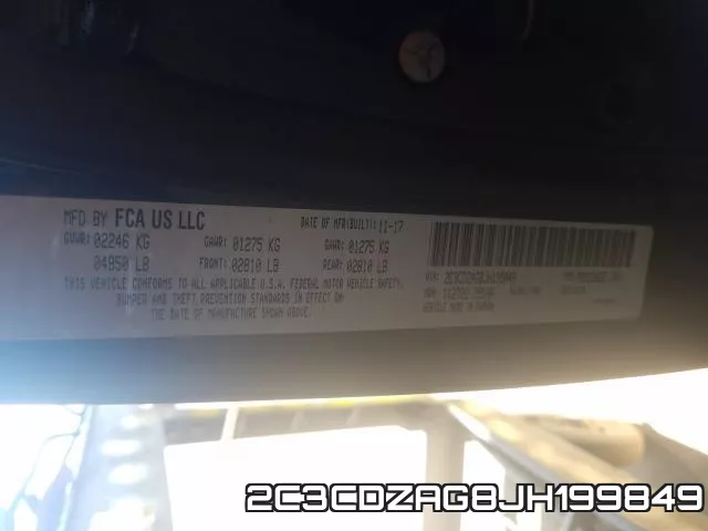 2C3CDZAG8JH199849 фото 2