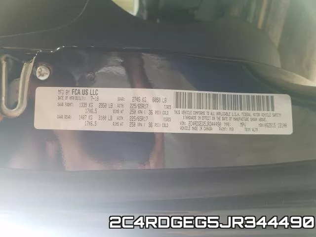2C4RDGEG5JR344490 фото 2