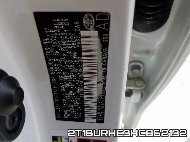2T1BURHE3HC862132 фото 2