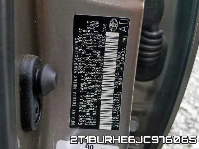 2T1BURHE6JC976065 фото 2