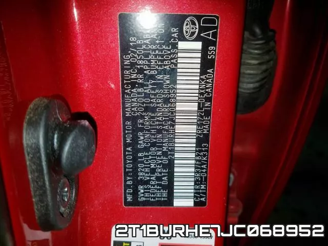 2T1BURHE7JC068952 фото 2