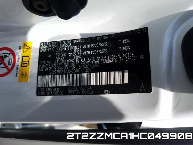 2T2ZZMCA1HC049908 фото 2