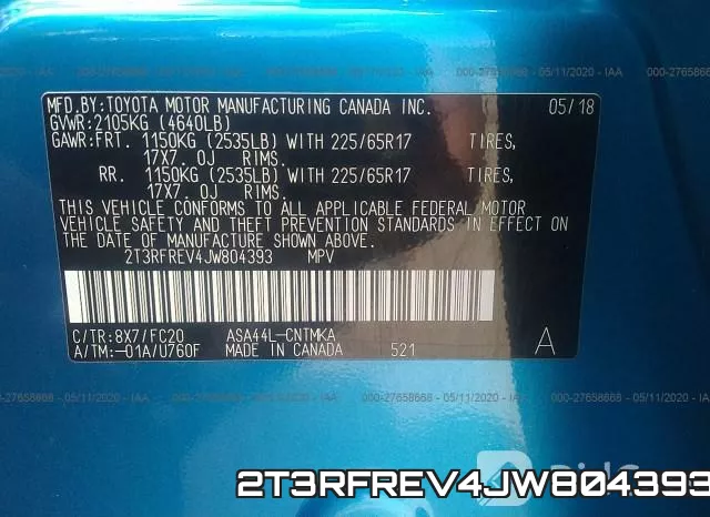 2T3RFREV4JW804393 фото 10