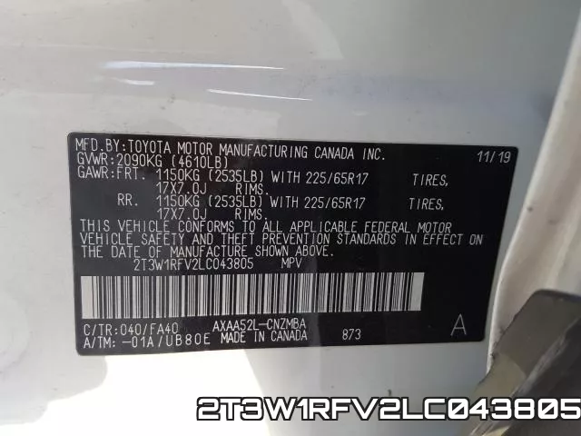 2T3W1RFV2LC043805 фото 2