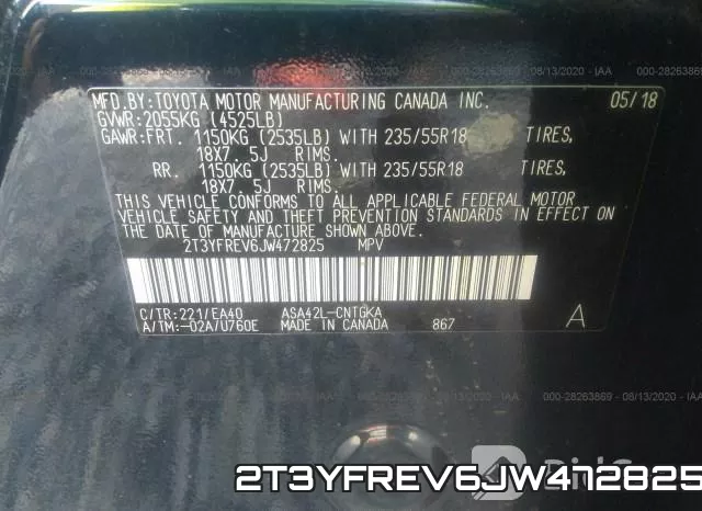 2T3YFREV6JW472825 фото 10