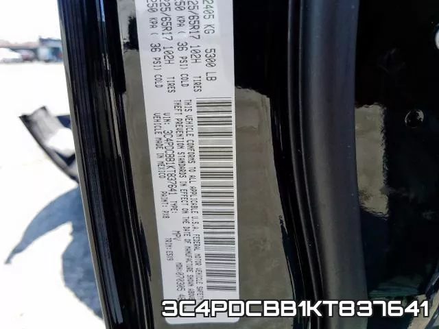 3C4PDCBB1KT837641 фото 2