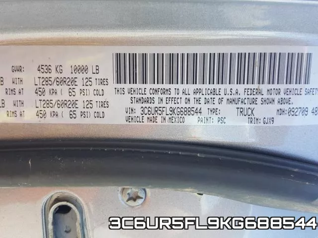 3C6UR5FL9KG688544 фото 2