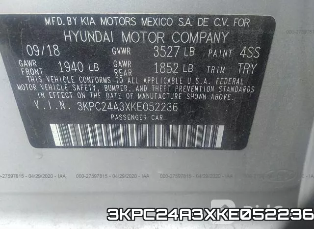 3KPC24A3XKE052236 фото 10