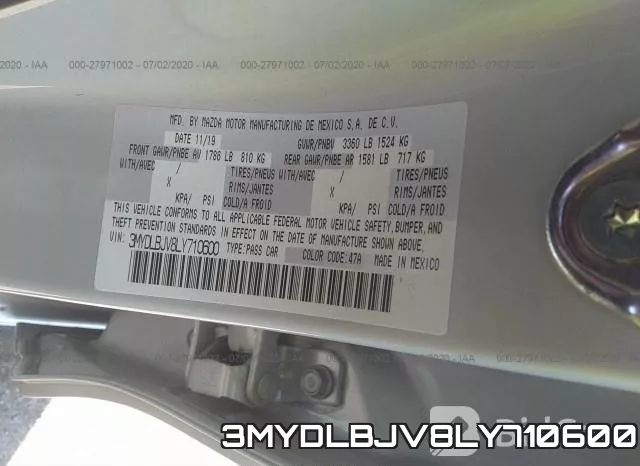 3MYDLBJV8LY710600 фото 10