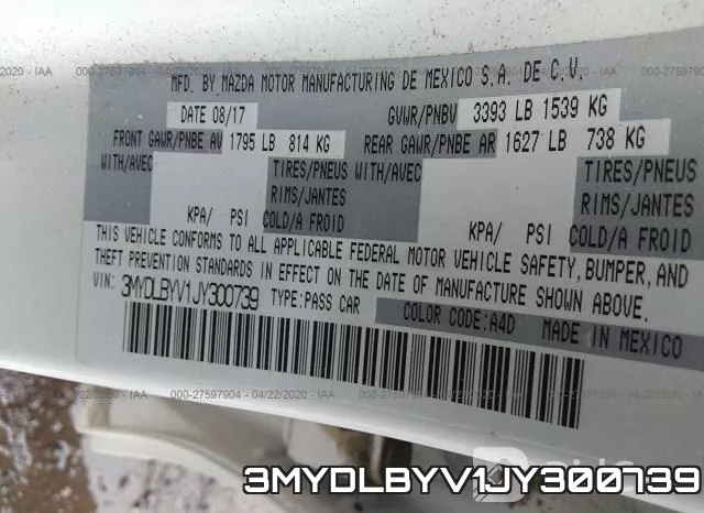 3MYDLBYV1JY300739 фото 10