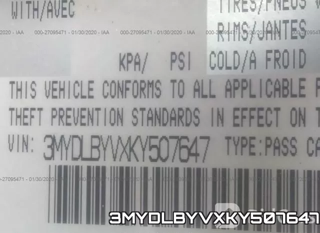 3MYDLBYVXKY507647 фото 10