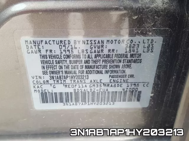 3N1AB7AP1HY203213 фото 2