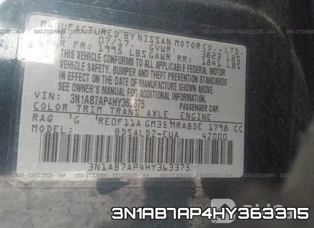 3N1AB7AP4HY363375 фото 10
