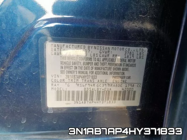 3N1AB7AP4HY371833 фото 2