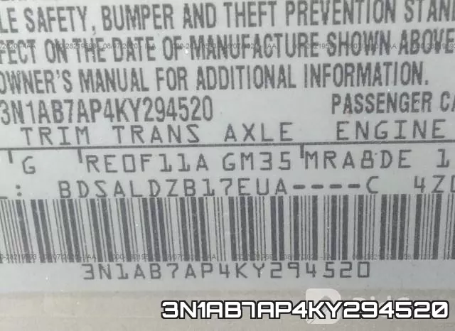 3N1AB7AP4KY294520 фото 10