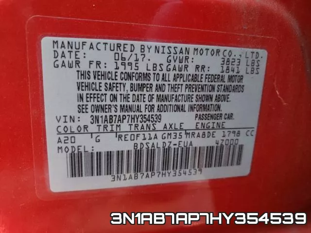 3N1AB7AP7HY354539 фото 2