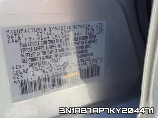 3N1AB7AP7KY204471 фото 2