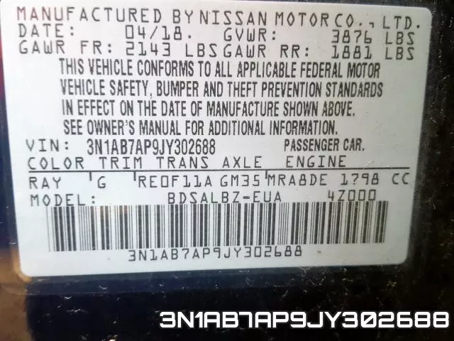 3N1AB7AP9JY302688 фото 2