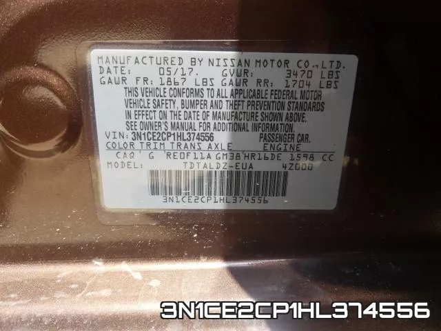 3N1CE2CP1HL374556 фото 2