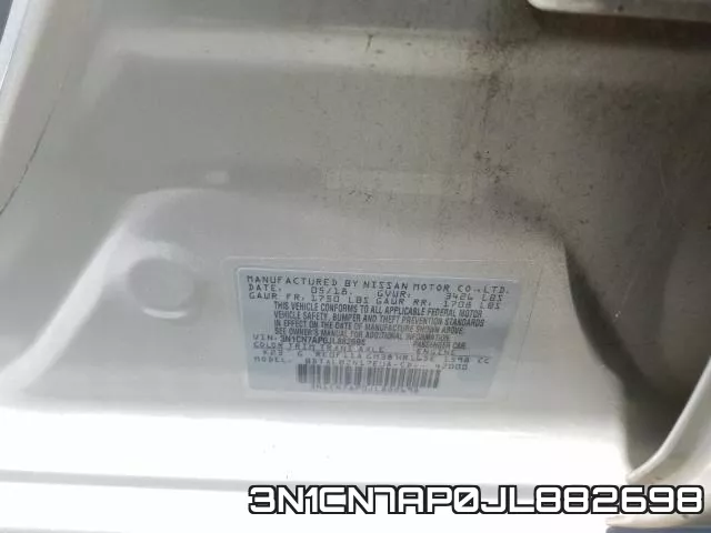 3N1CN7AP0JL882698 фото 2