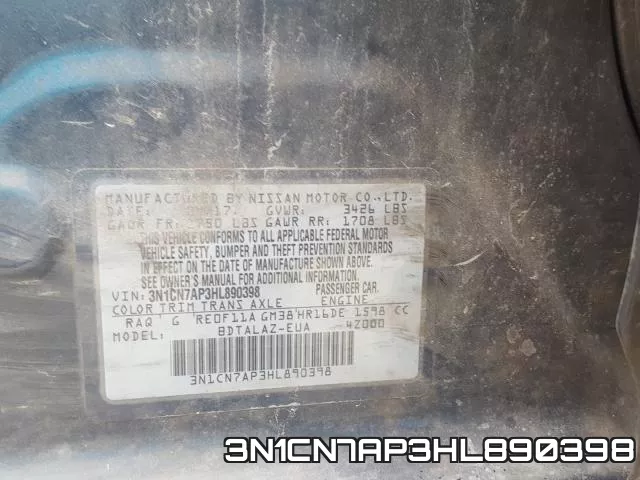 3N1CN7AP3HL890398 фото 2