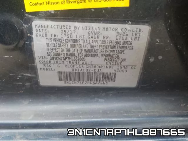 3N1CN7AP7HL887665 фото 2