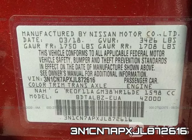 3N1CN7APXJL872616 фото 10
