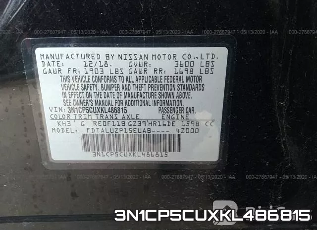 3N1CP5CUXKL486815 фото 10