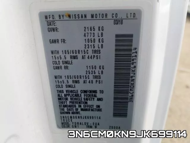 3N6CM0KN9JK699114 фото 2