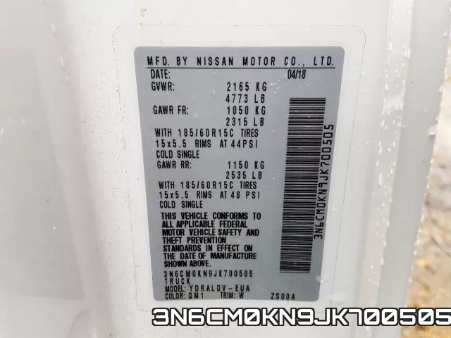 3N6CM0KN9JK700505 фото 2