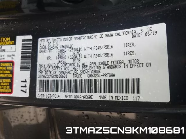 3TMAZ5CN9KM108681 фото 2