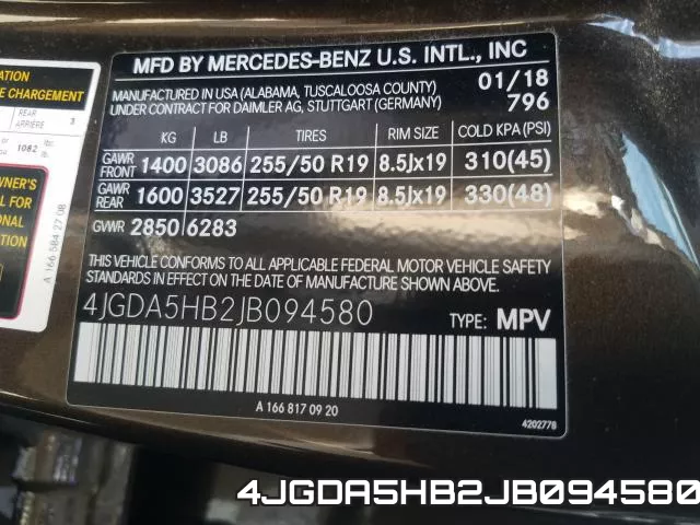 4JGDA5HB2JB094580 фото 2