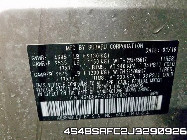 4S4BSAFC2J3290926 фото 2