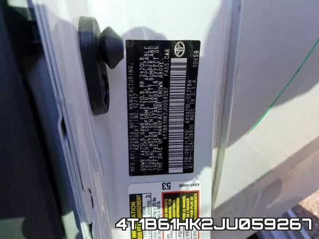 4T1B61HK2JU059267 фото 2
