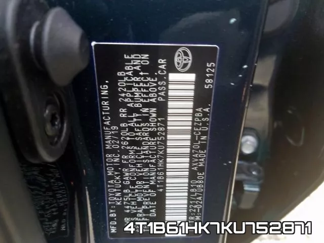 4T1B61HK7KU752871 фото 2