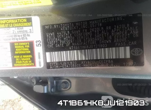 4T1B61HK8JU121903 фото 10