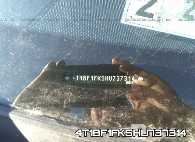 4T1BF1FK5HU737314 фото 10