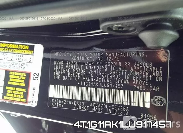 4T1G11AK1LU917457 фото 10