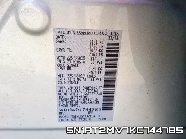 5N1AT2MV7KC744785 фото 2