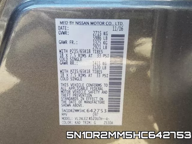 5N1DR2MM5HC642753 фото 2