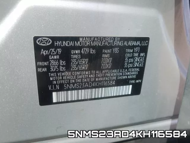 5NMS23AD4KH116584 фото 2