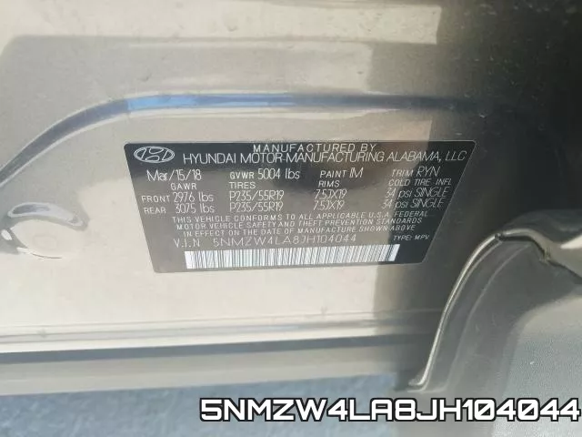 5NMZW4LA8JH104044 фото 2