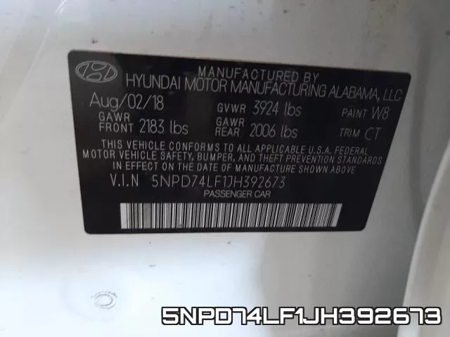 5NPD74LF1JH392673 фото 2