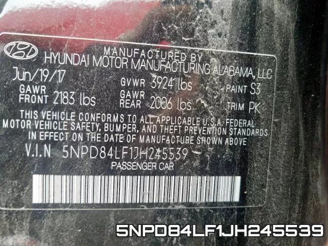 5NPD84LF1JH245539 фото 2