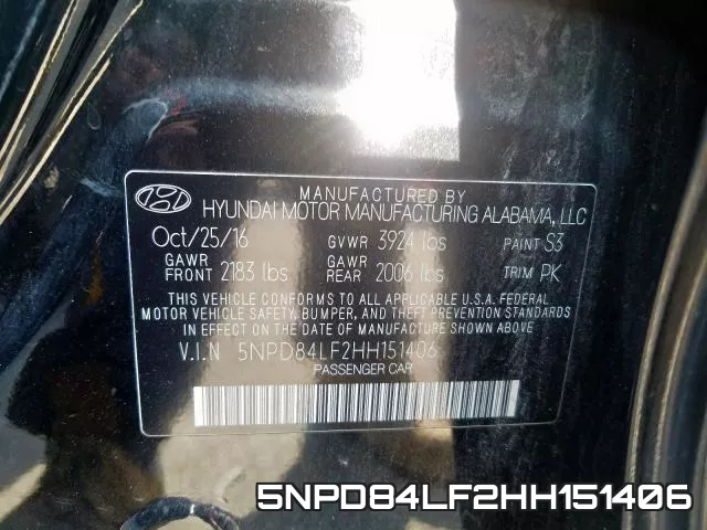 5NPD84LF2HH151406 фото 2