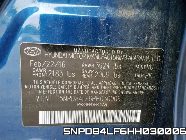 5NPD84LF6HH030006 фото 2