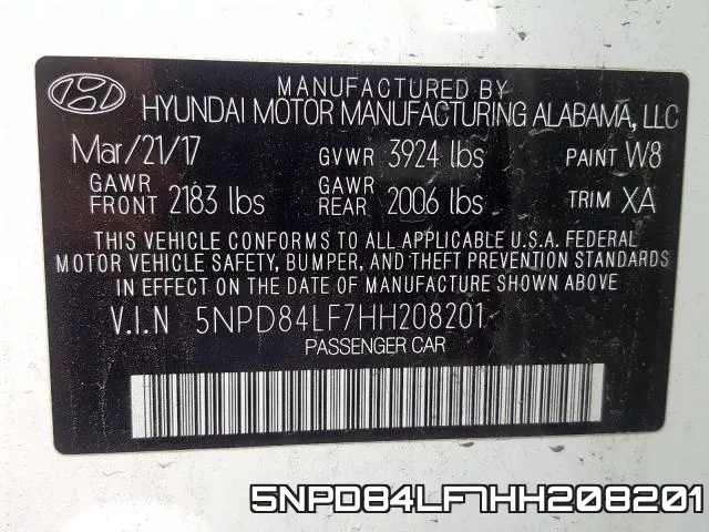 5NPD84LF7HH208201 фото 2