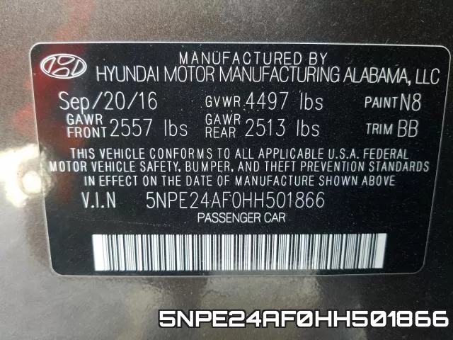5NPE24AF0HH501866 фото 2